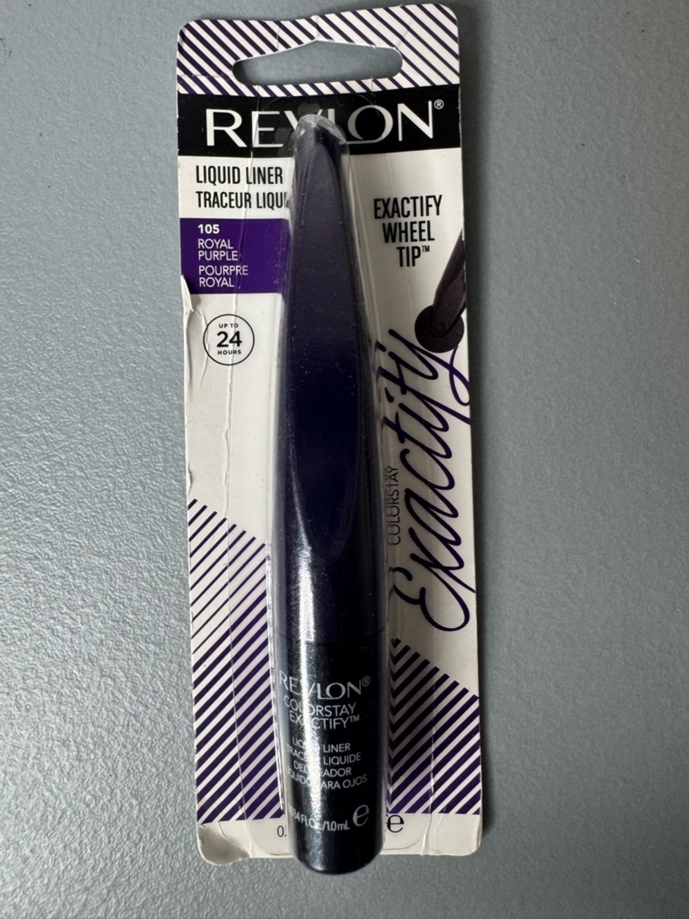 Revlon Liquid Liner in 105 Royal Purple exactly wheel tip up to 24 hours